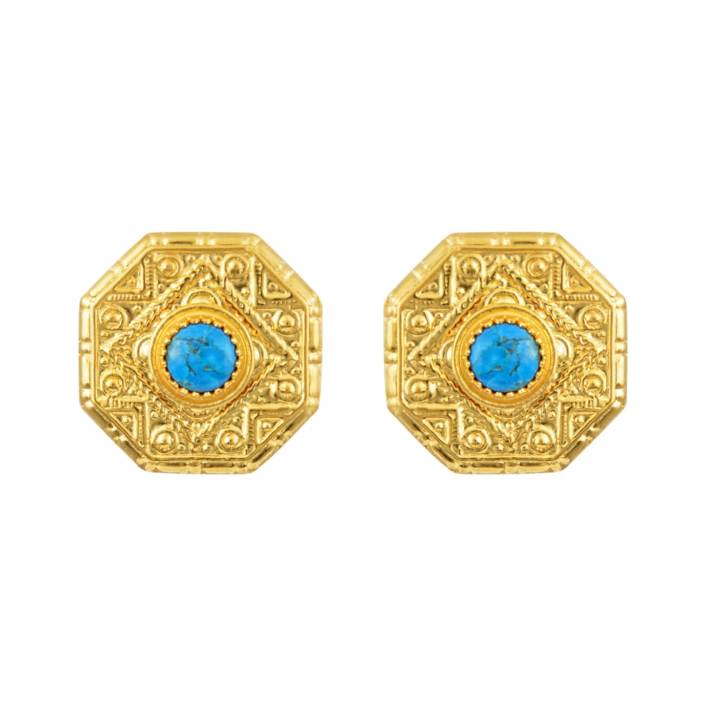 Pendientes con piedra azul