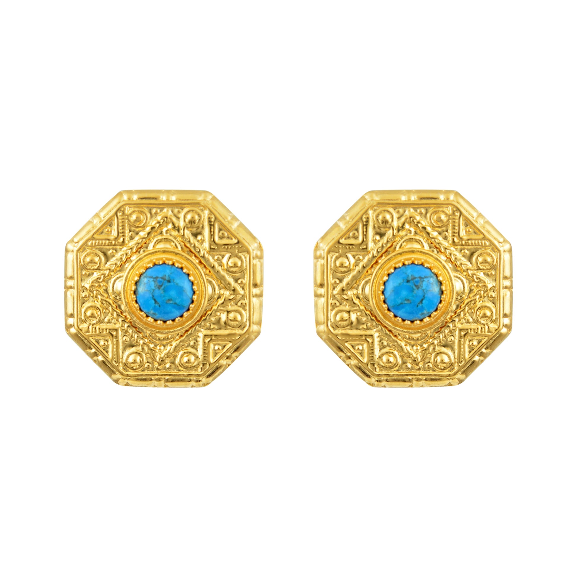 Pendientes con piedra azul